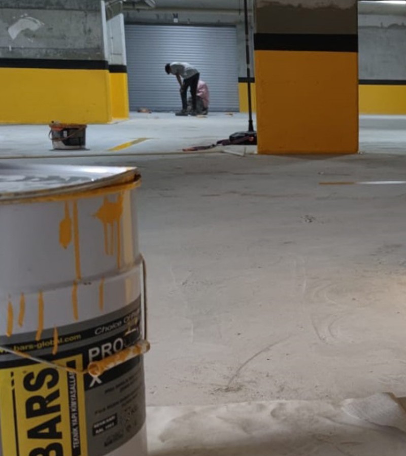 823 - BARS OTOPARK DUVAR VE BORDÜR BOYASI